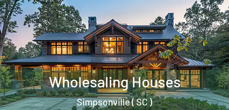  Wholesaling Houses Simpsonville ( SC )